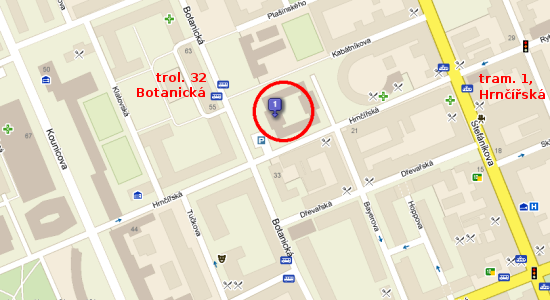 Fakulta informatiky MU na map