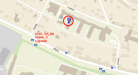 Garni hotel Vinařská na mapě Garni hotel Vinařská na mapě