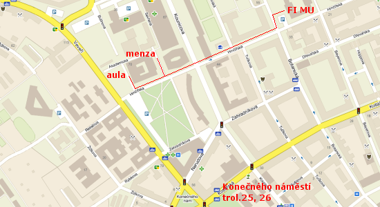 Menza MU v budov Prvnick fakulty na map