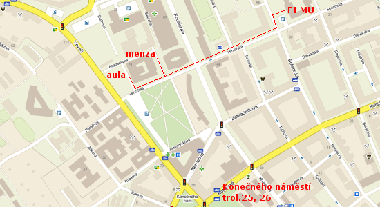 Budova Právnické fakulty MU na mapě Budova Právnické fakulty MU na mapě