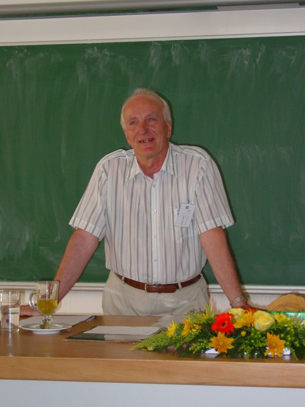 Prof. Jaroslav Lukes. giving lecture: An interplay between real functions theory and potential theory