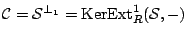 $\mathcal C = \mathcal S^{\perp_1} = {\mathrm{Ker}}{\mathrm{Ext}}^1_R(\mathcal S, -)$